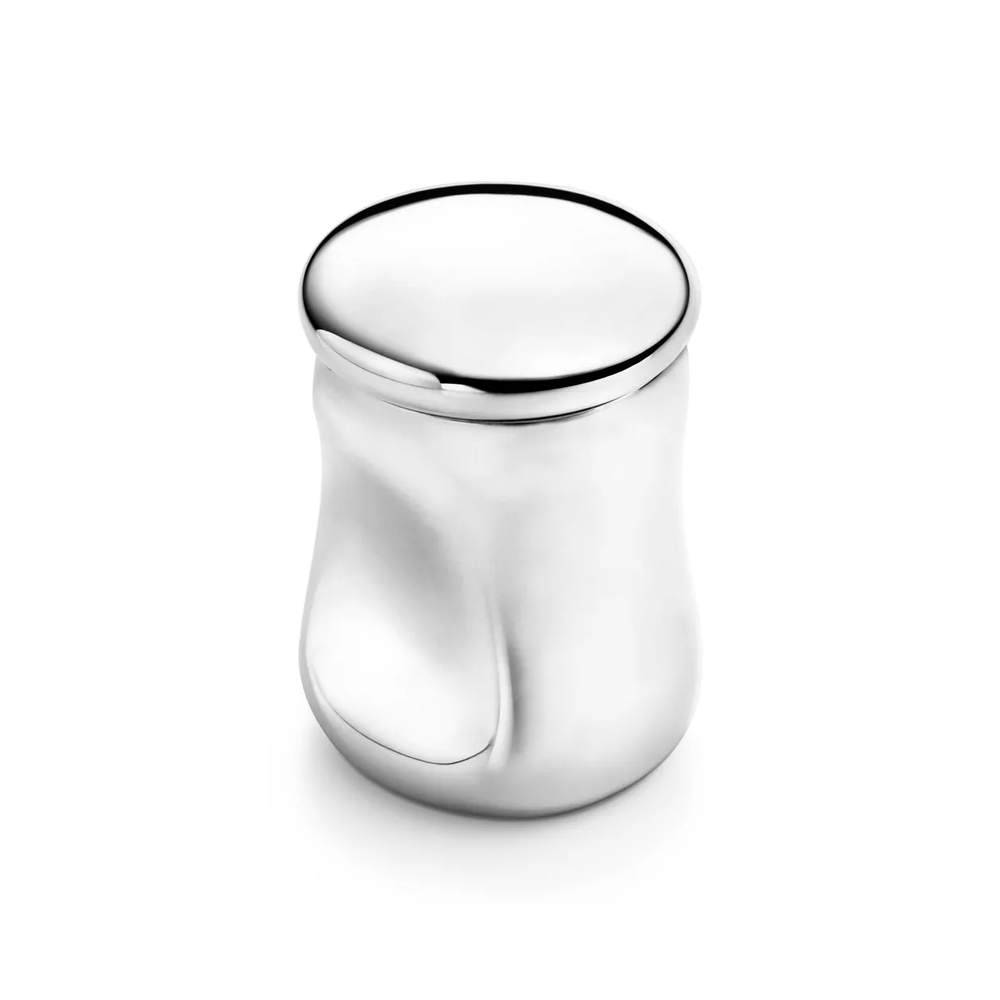 Sleek Silver Jar